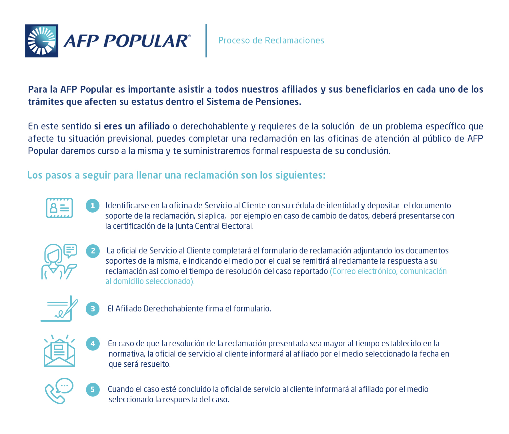  Proceso de Reclamaciones